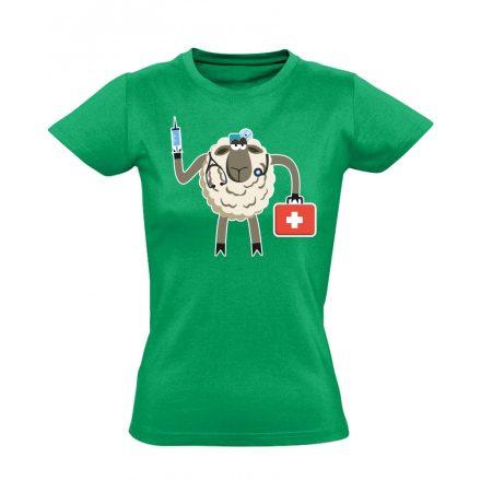 Dr. BariSzuri állatorvosi női póló (zöld)