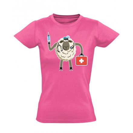 Dr. BariSzuri állatorvosi női póló (rózsaszín)