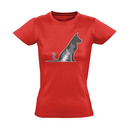 TornaSor állatorvosi női póló (piros)