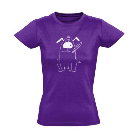 Kutyabaj állatorvosi női póló mono (lila)