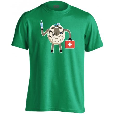 Dr. BariSzuri állatorvosi férfi póló (zöld)