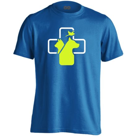 Dr. Dolittle állatorvosi férfi póló (kék)