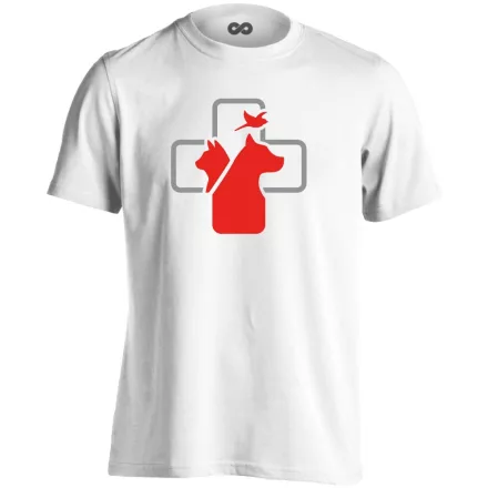 Dr. Dolittle állatorvosi férfi póló (fehér)