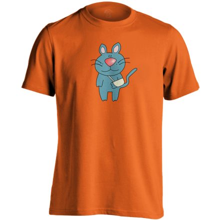 Macskajaj állatorvosi férfi póló színes (narancssárga)