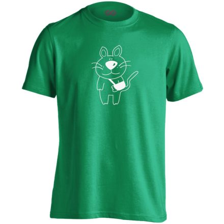 Macskajaj állatorvosi férfi póló mono (zöld)