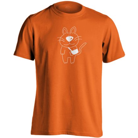 Macskajaj állatorvosi férfi póló mono (narancssárga)