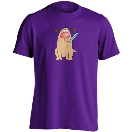 Kutyabaj állatorvosi férfi póló színes (lila)
