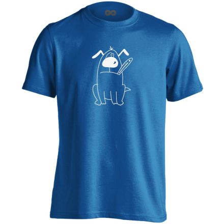 Kutyabaj állatorvosi férfi póló mono (kék)