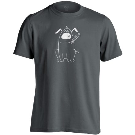 Kutyabaj állatorvosi férfi póló mono (szénszürke)