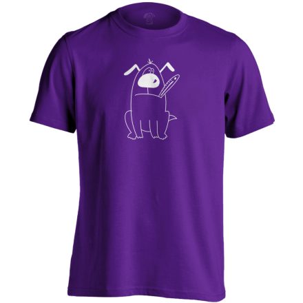 Kutyabaj állatorvosi férfi póló mono (lila)