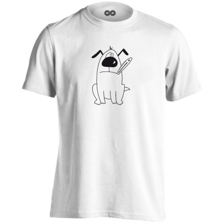 Kutyabaj állatorvosi férfi póló mono (fehér)
