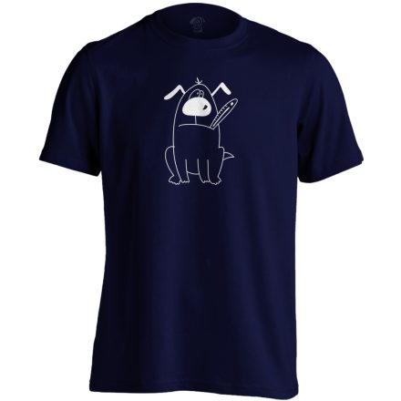 Kutyabaj állatorvosi férfi póló mono (tengerészkék)