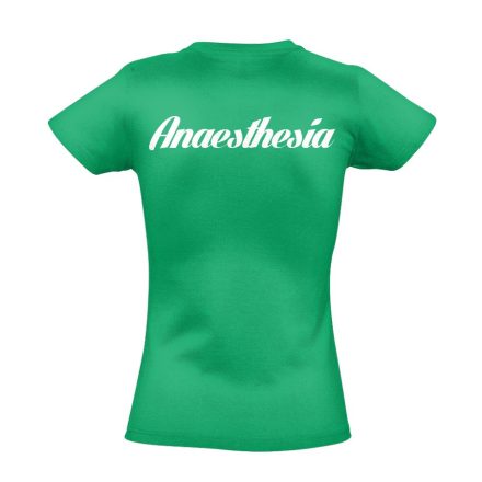 Aneszteziológia női póló (zöld)