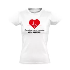 A Legjobb Orvosság aneszteziológiai női póló (fehér)