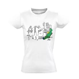 KeményMeló aneszteziológiai női póló (fehér)