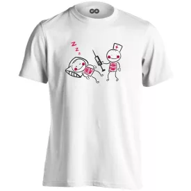 AriNeszti aneszteziológiai férfi póló (fehér)