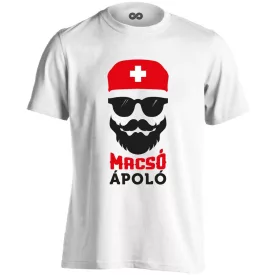 Macsó Ápoló férfi póló (fehér)