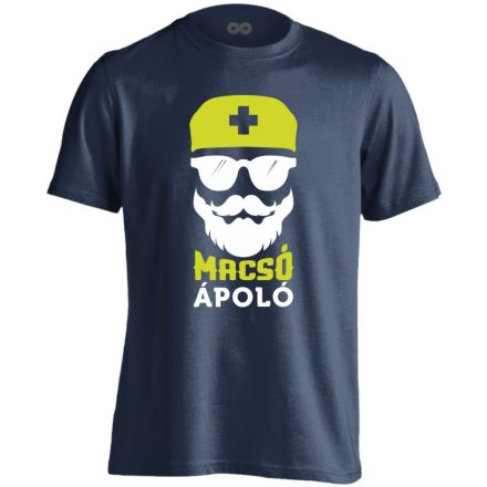 Macsó Ápoló férfi póló (tengerészkék)