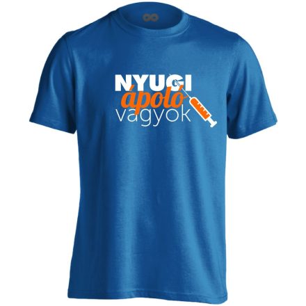 Nyugi, ápoló vagyok! ápolós férfi póló (kék)