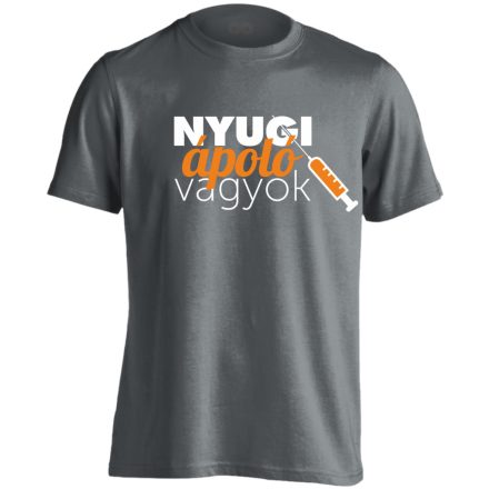 Nyugi, ápoló vagyok! ápolós férfi póló (szénszürke)
