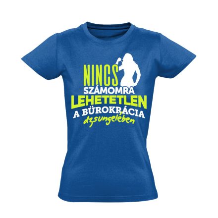 BüroDzsungel asszisztens női póló (kék)