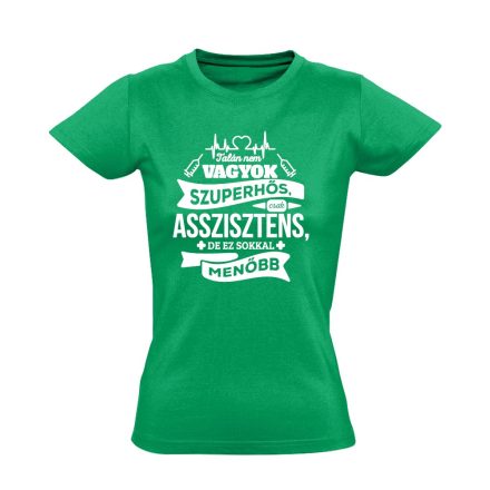 SzupermenŐ asszisztens női póló (zöld)