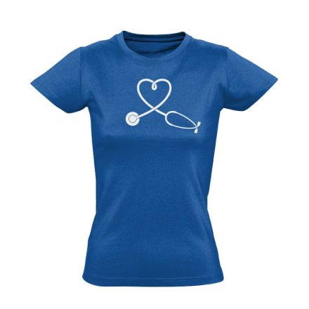 SzívHang belgyógyászati női póló (kék)