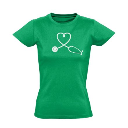 SzívHang belgyógyászati női póló (zöld)