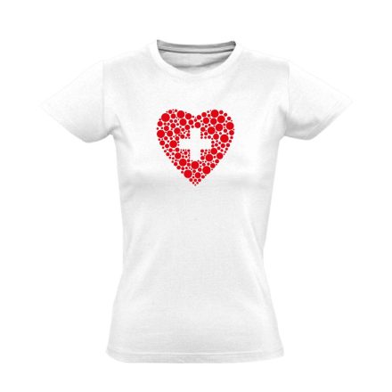Szívügyem az Egészség belgyógyászati női póló (fehér)