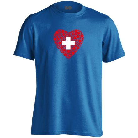 Szívügyem az Egészség belgyógyászati férfi póló (kék)