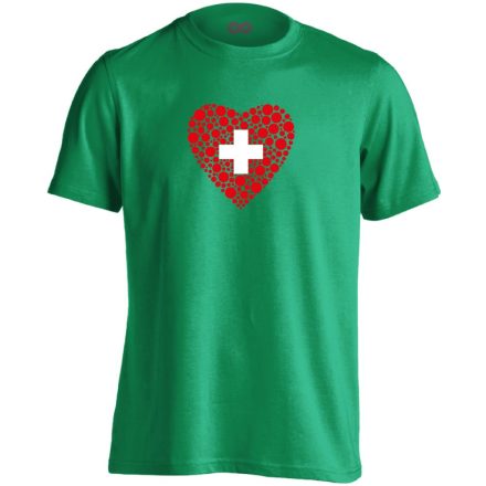 Szívügyem az Egészség belgyógyászati férfi póló (zöld)