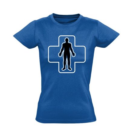 ÉlőPajzs bőrgyógyászati női póló (kék)