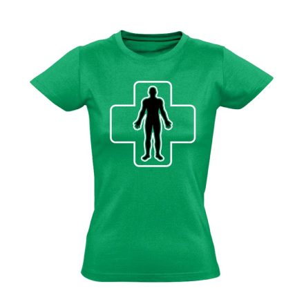 ÉlőPajzs bőrgyógyászati női póló (zöld)