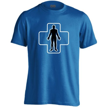 ÉlőPajzs bőrgyógyászati férfi póló (kék)