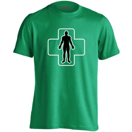 ÉlőPajzs bőrgyógyászati férfi póló (zöld)
