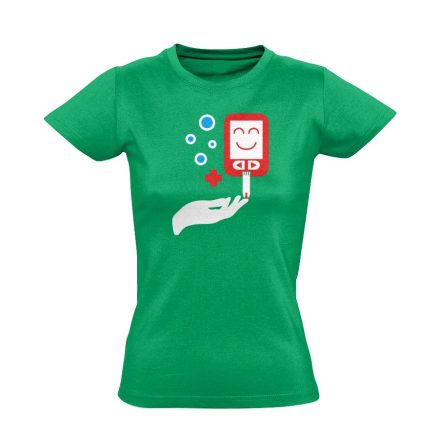 ÉdesMérő diabetológiai női póló (zöld)