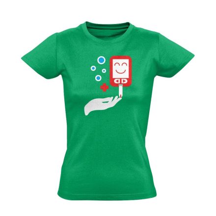 ÉdesMérő diabetológiai női póló (zöld)