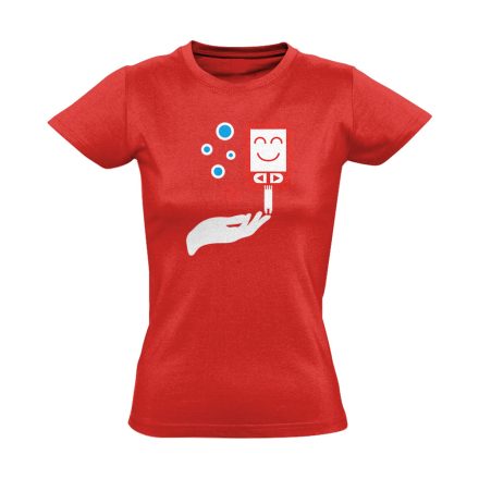 ÉdesMérő diabetológiai női póló (piros)