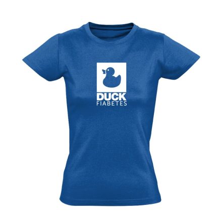 Duck Fiabetes diabetológiai női póló (kék)