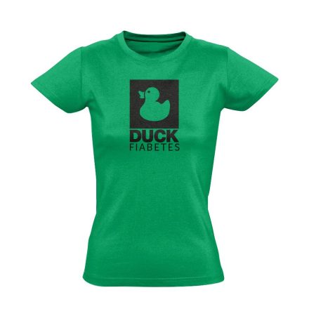 Duck Fiabetes diabetológiai női póló (zöld)