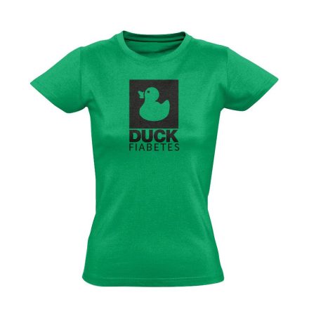 Duck Fiabetes diabetológiai női póló (zöld)