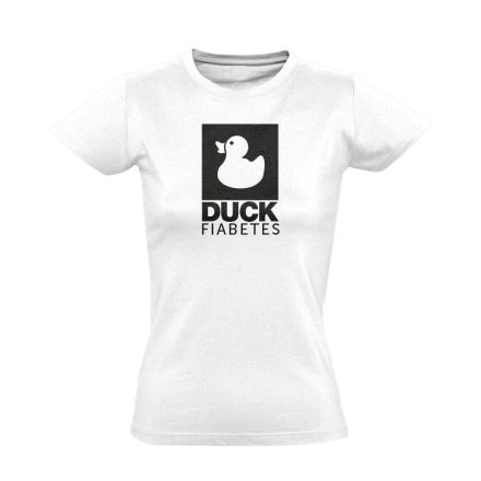 Duck Fiabetes diabetológiai női póló (fehér)