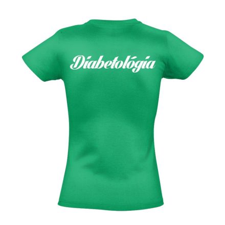 Diabetológia női póló (zöld)
