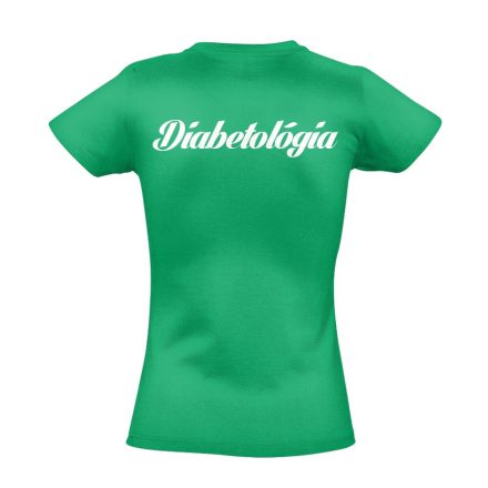 Diabetológia női póló (zöld)