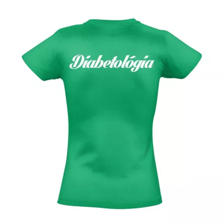 Diabetológia női póló (zöld)