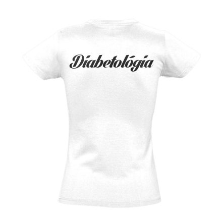 Diabetológia női póló (fehér)