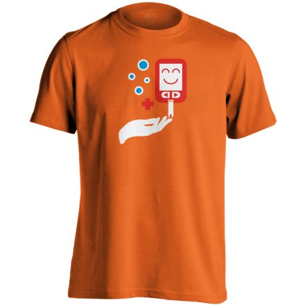 ÉdesMérő diabetológiai férfi póló (narancssárga)