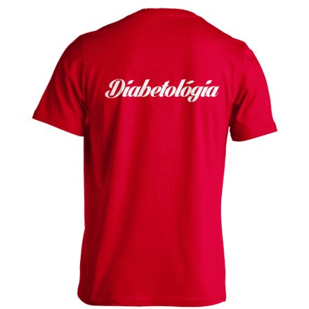 Diabetológia férfi póló (piros)