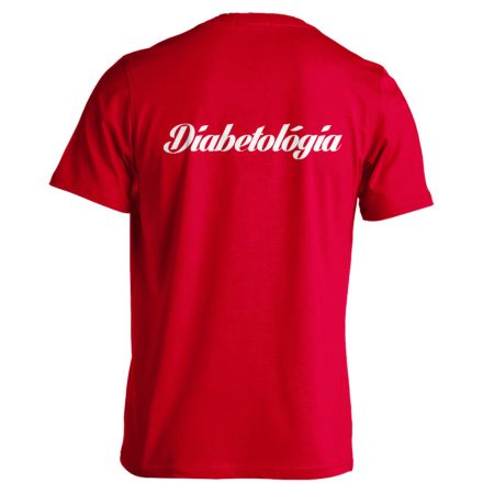 Diabetológia férfi póló (piros)