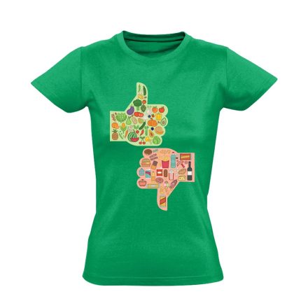Legyen Lájk! dietetikus női póló (zöld)